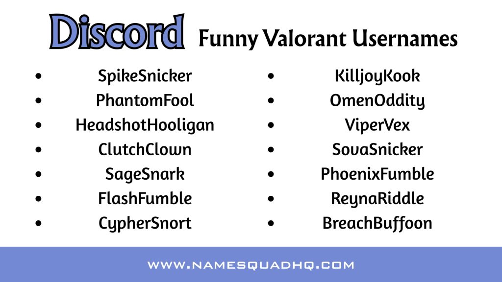 Funny Valorant Usernames