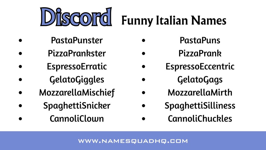 Italian Funny Discord Names
