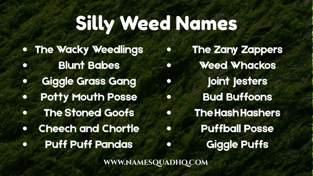 Silly Weed Names