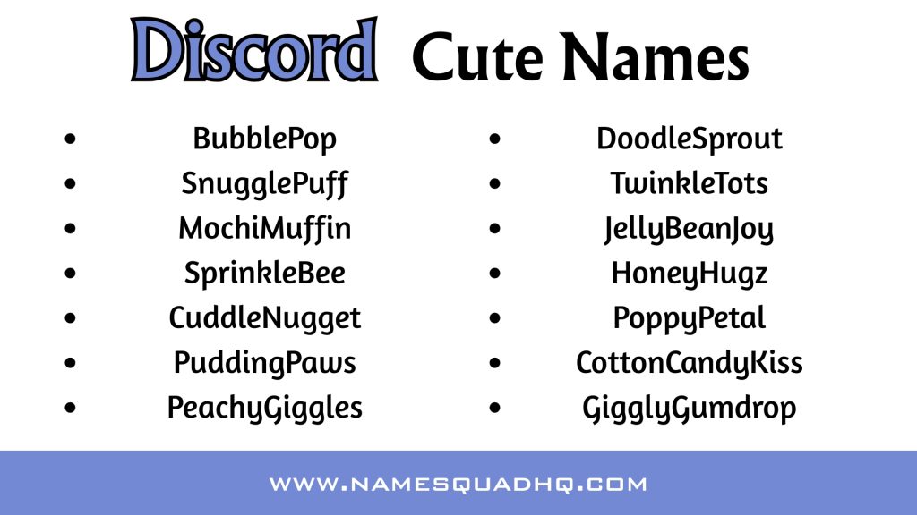 Cute Discord Names