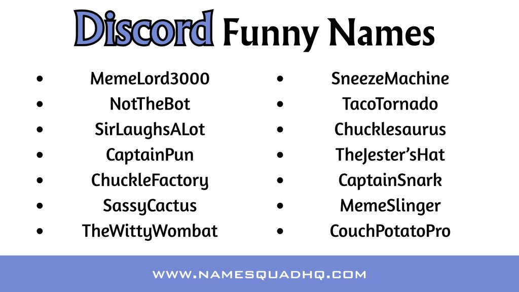 Funny Discord Usernames