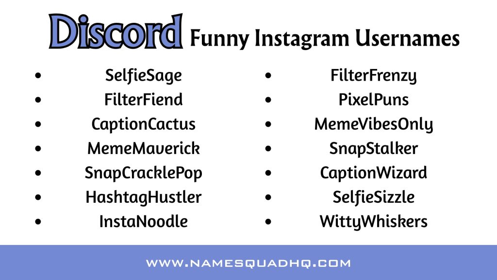 Funny Instagram Usernames