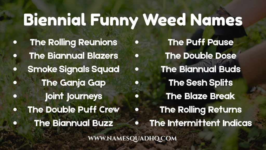 Biennial Funny Weed Names