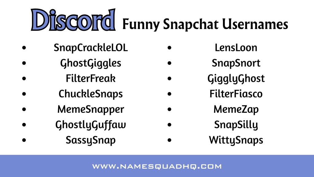 Funny Snapchat Usernames