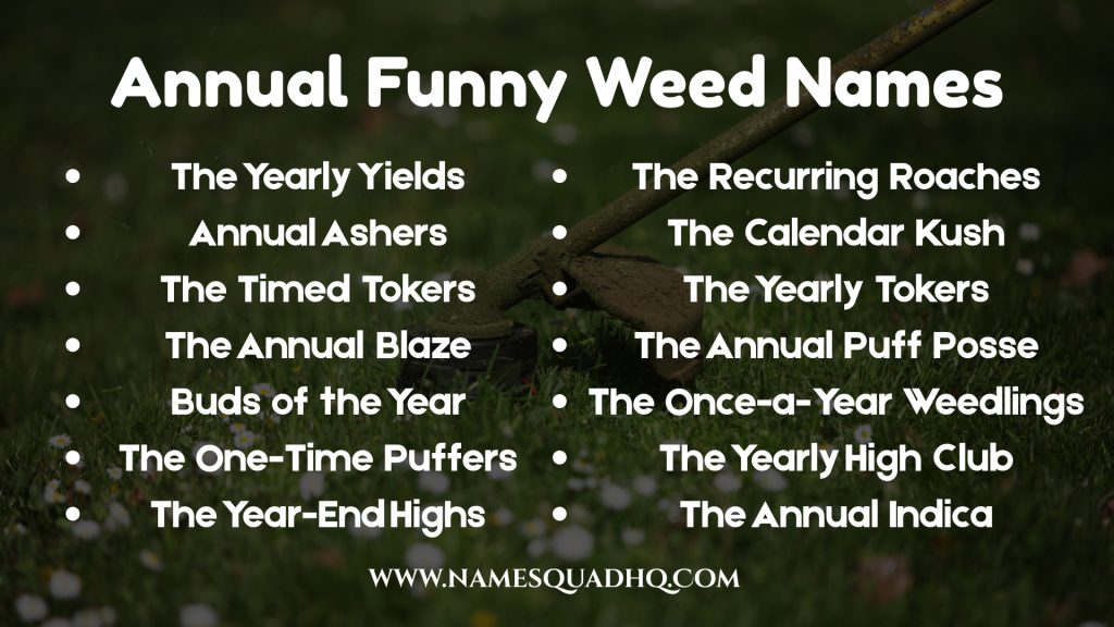 Annual Funny Weed Names