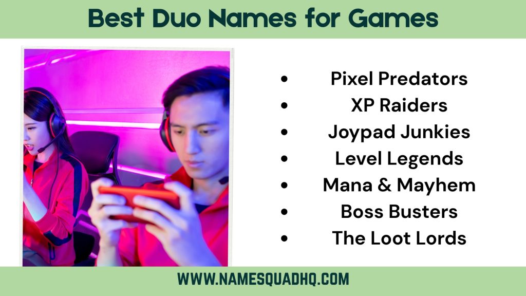 Best Duo Names for Games