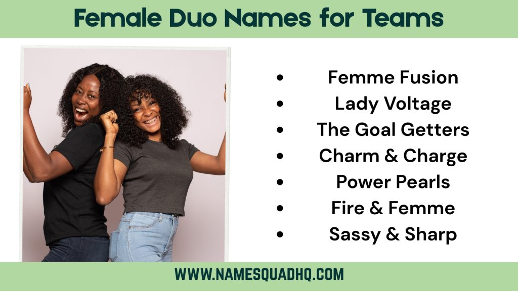 Female Duo Names for Teams