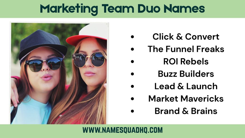 Marketing Team Duo Names