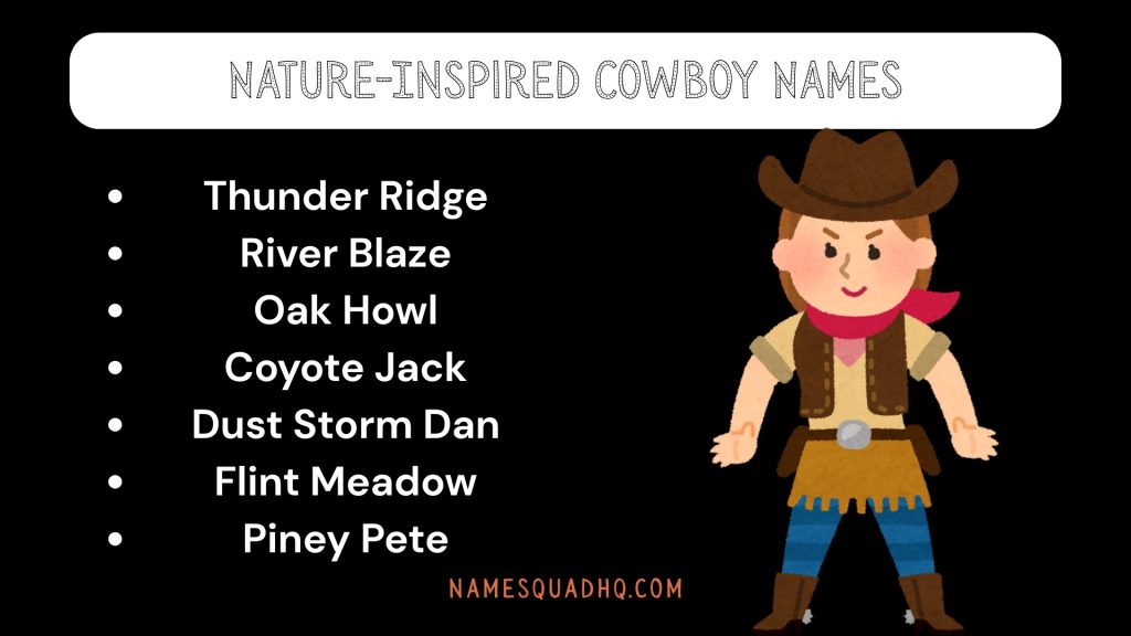 Nature-Inspired Cowboy Names