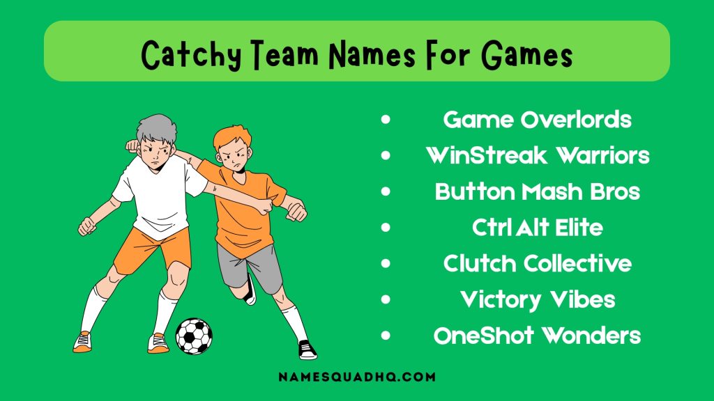 Catchy Team Names For Games