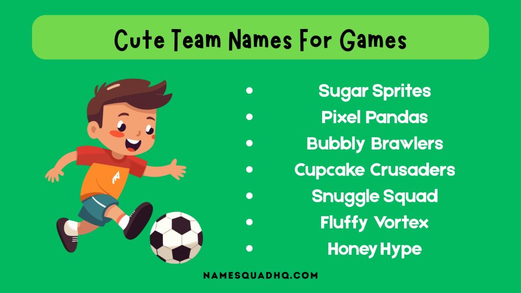 Cute Team Names For Games