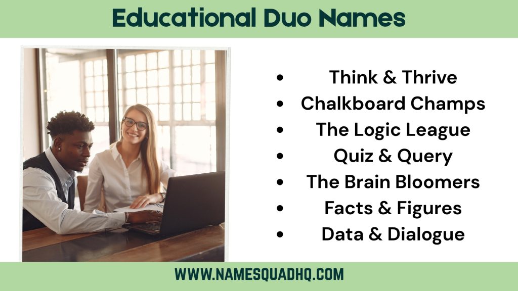Educational Duo Names