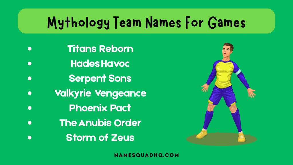 Mythology Team Names For Games