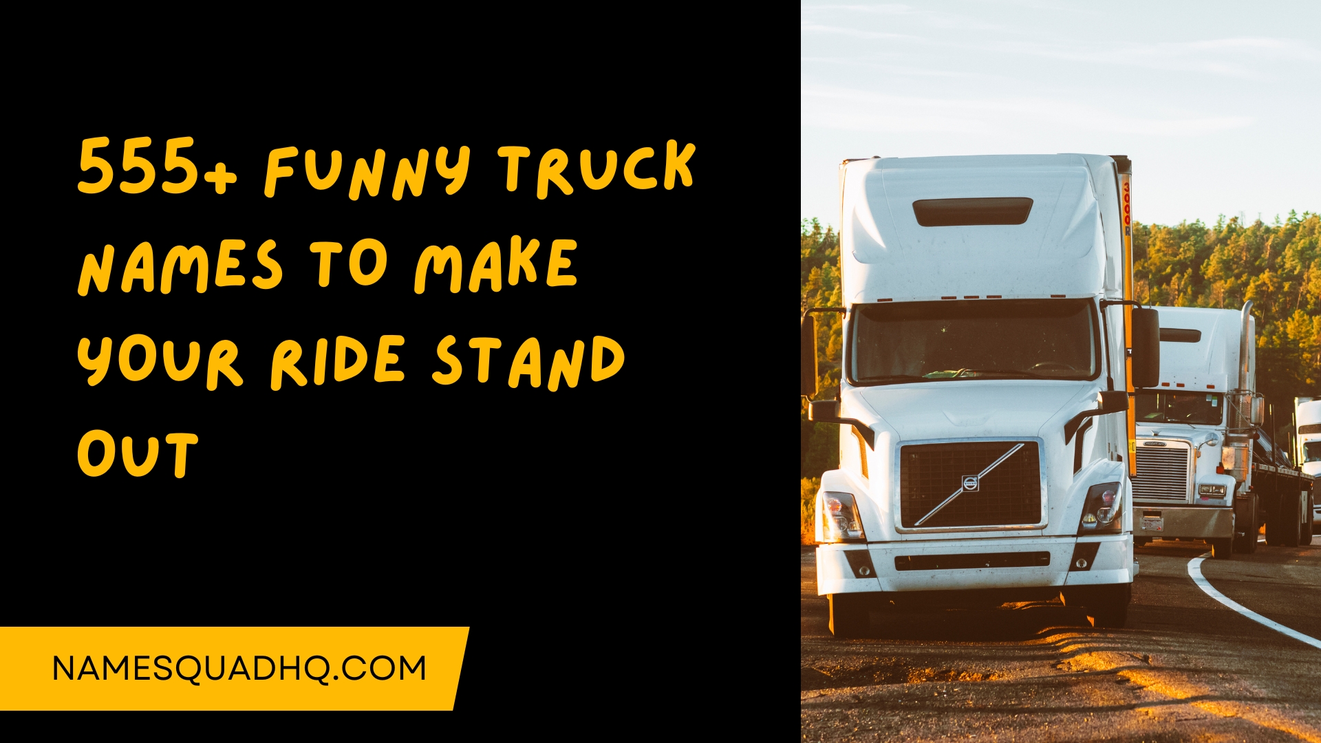555+ Funny Truck Names to Make Your Ride Stand Out