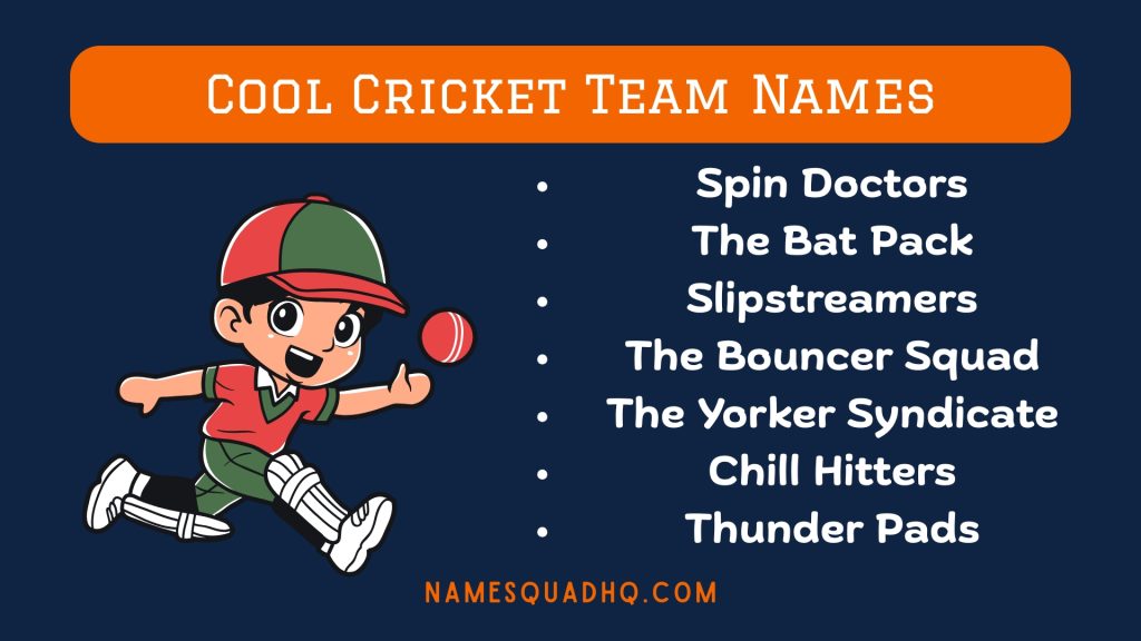 Cool Cricket Team Names