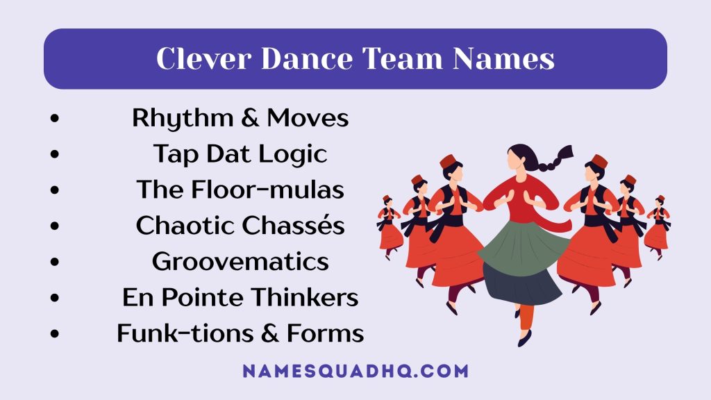 Clever Dance Team Names