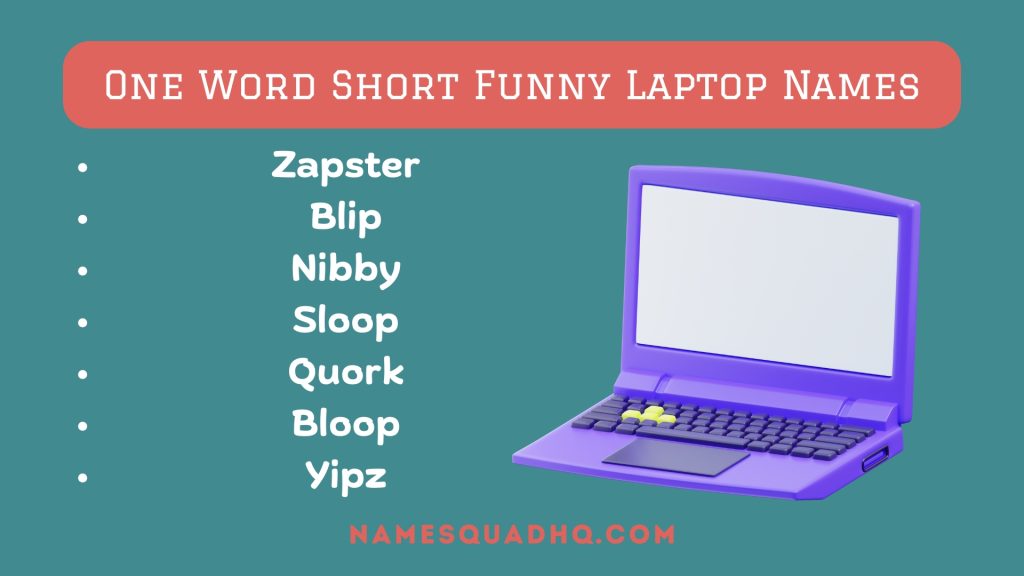 One Word Short Funny Laptop Names