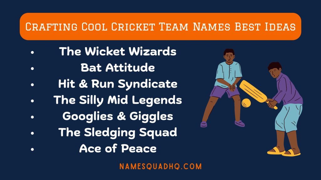 Crafting Cool Cricket Team Names Best Ideas