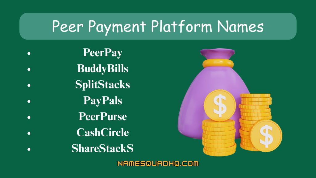 Peer Payment Platform Names