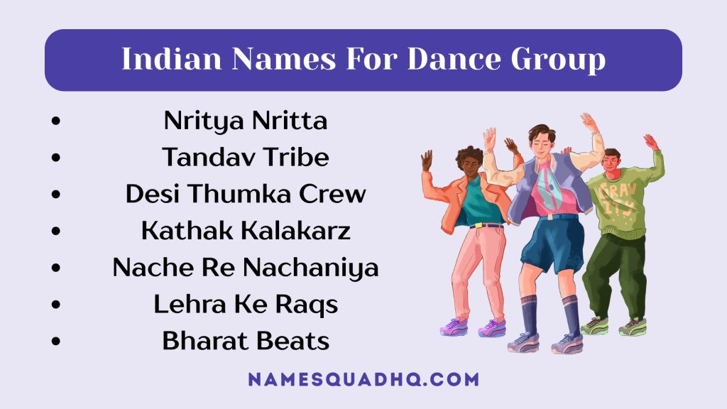 Indian Names For Dance Group