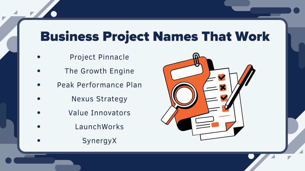Business Project Names That Work