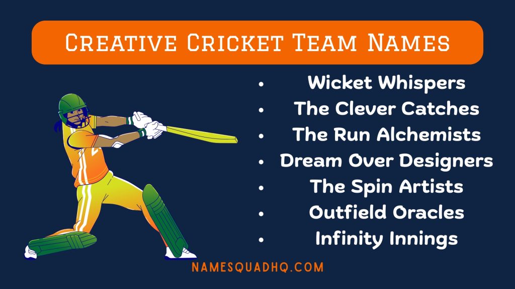 Creative Cricket Team Names