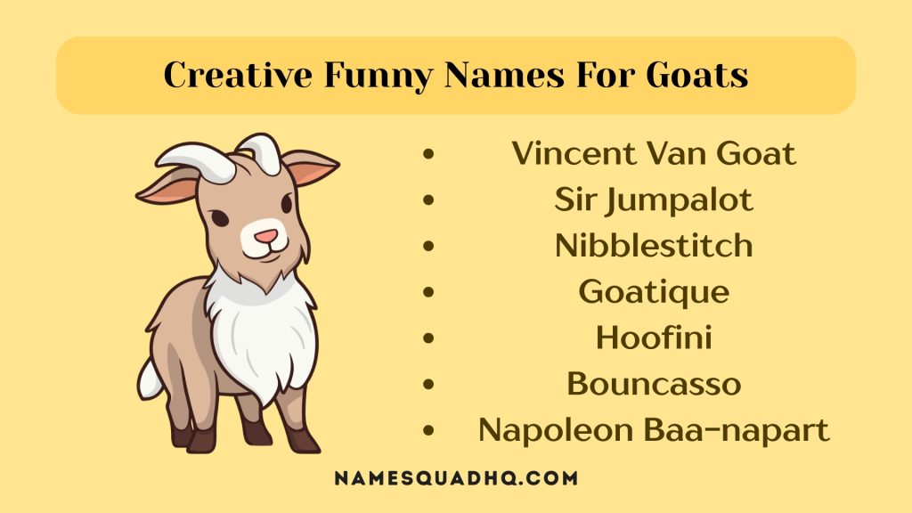 Creative Funny Names For Goats