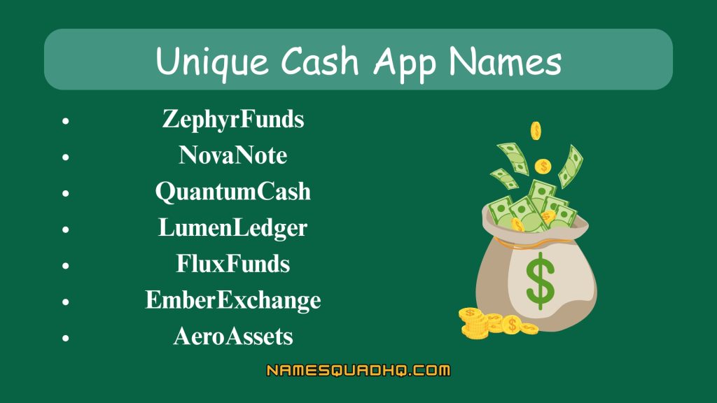Unique Cash App Names