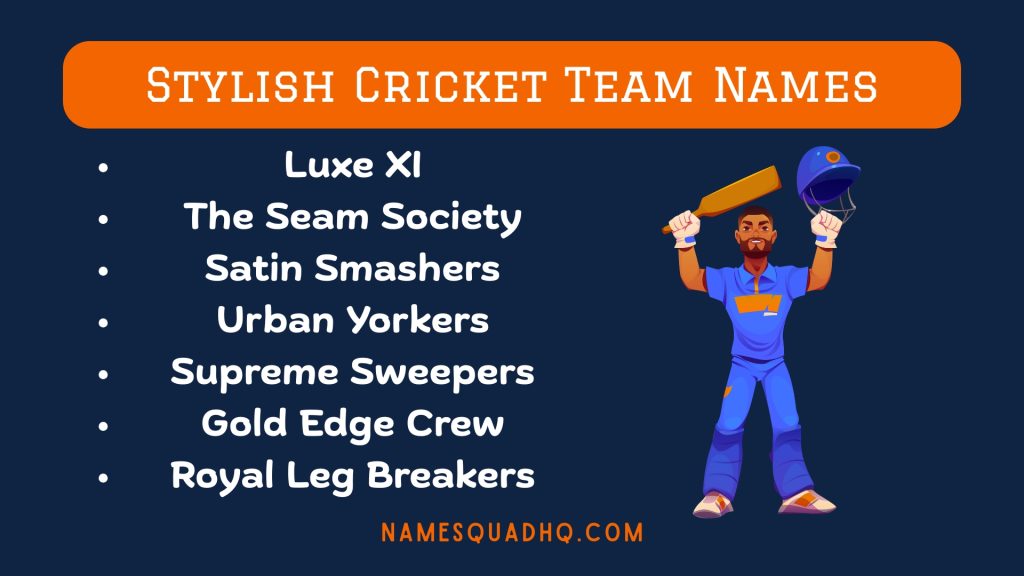 Stylish Cricket Team Names