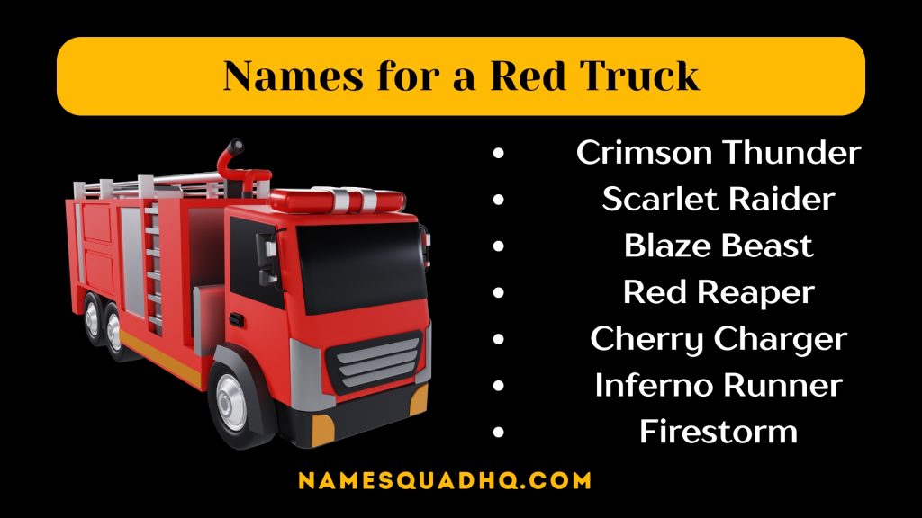 Names for a Red Truck