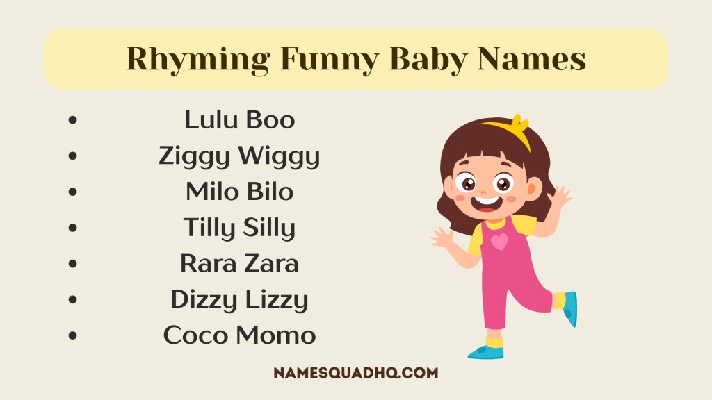 Rhyming Funny Baby Names