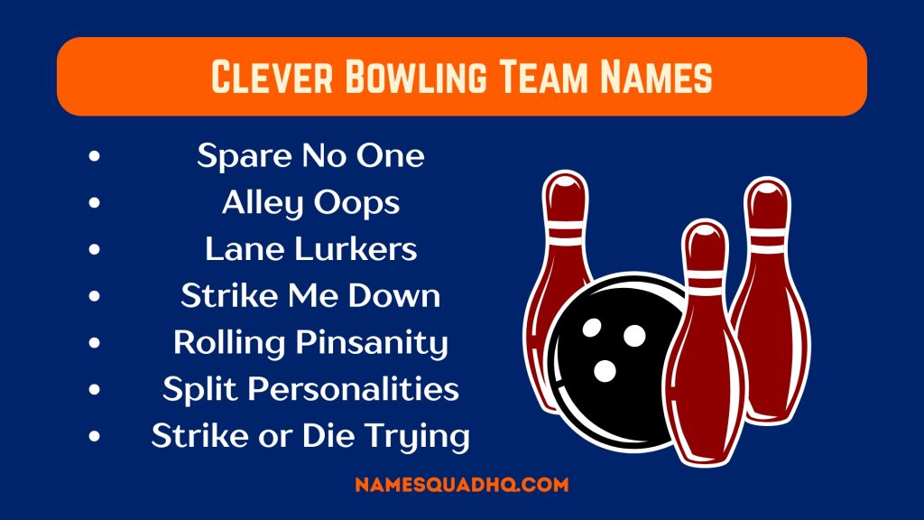 Clever Bowling Team Names