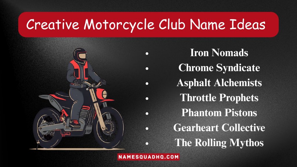 Creative Motorcycle Club Name Ideas