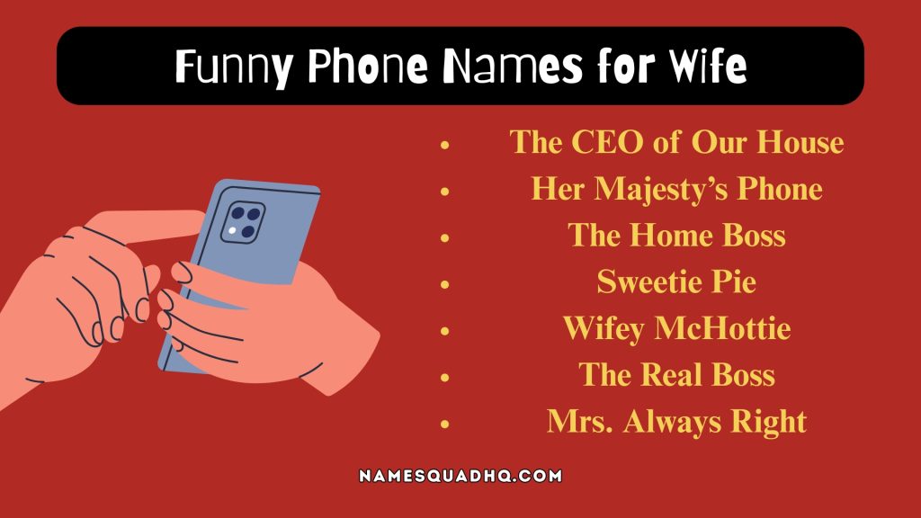 Funny Phone Names for Wife