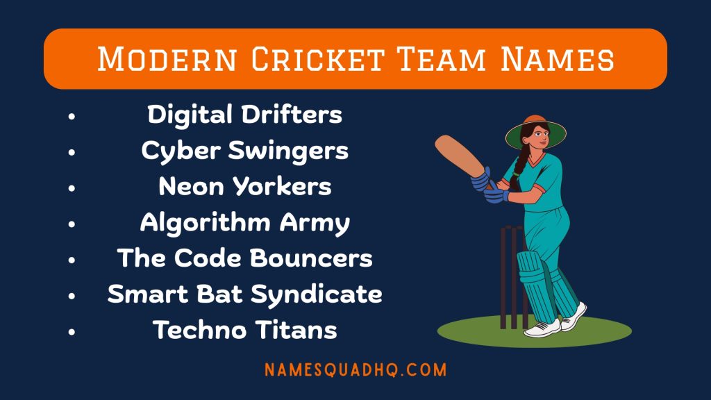 Modern Cricket Team Names
