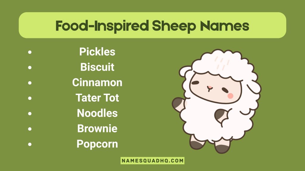 Food-Inspired Sheep Names