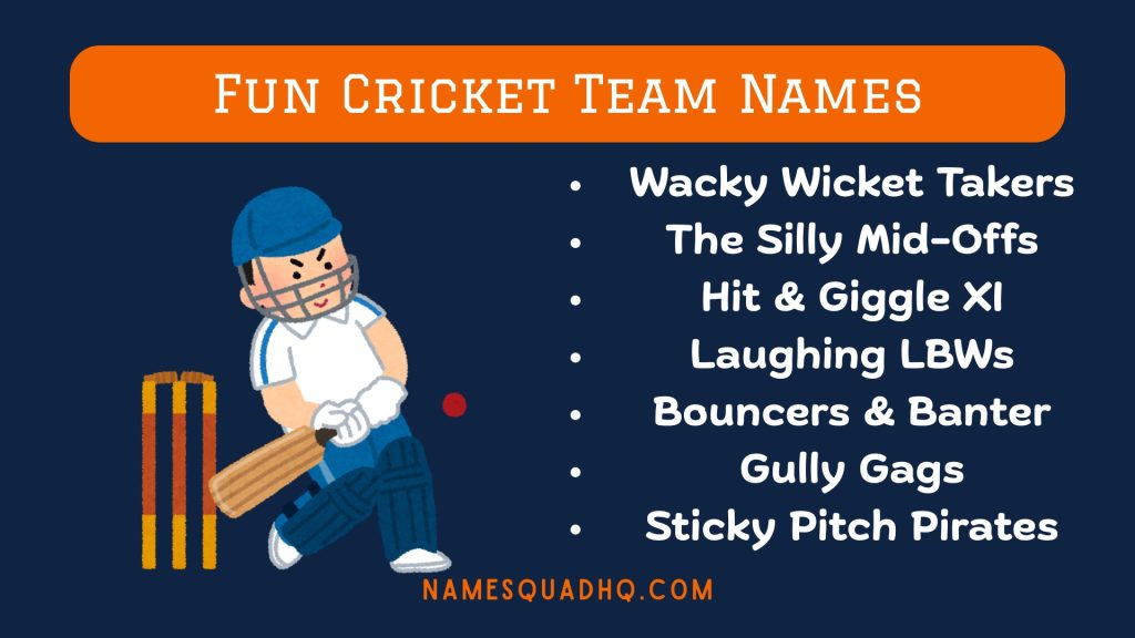 Fun Cricket Team Names