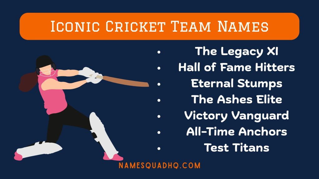 Iconic Cricket Team Names