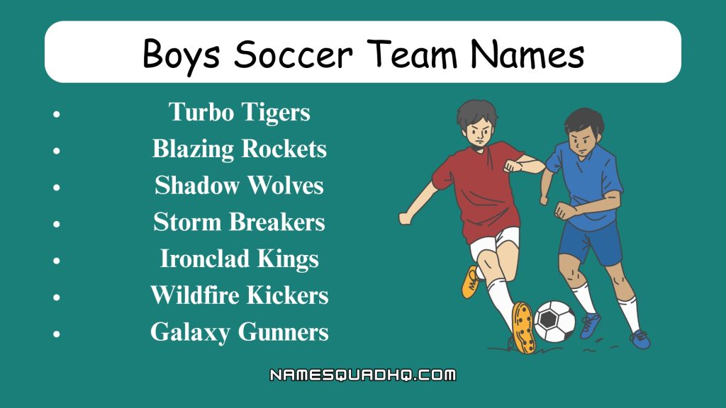 Boys Soccer Team Names