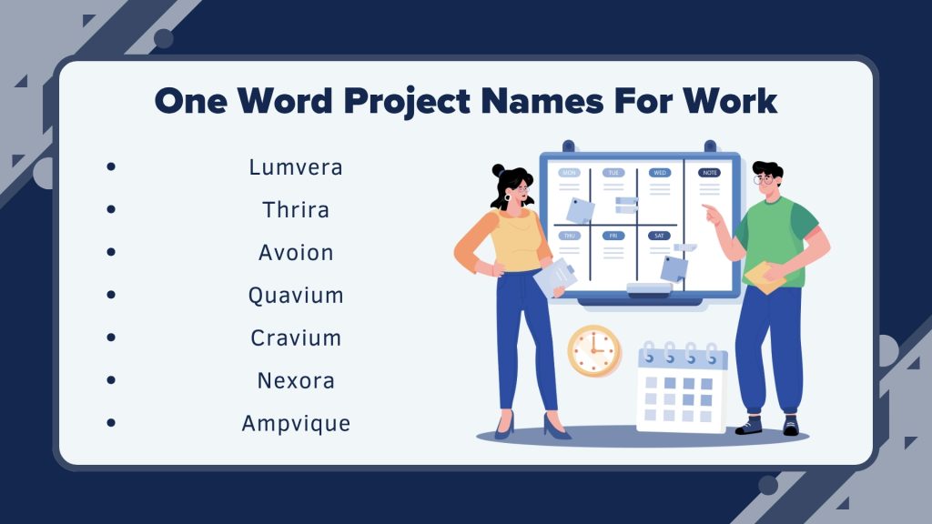 One Word Project Names For Work