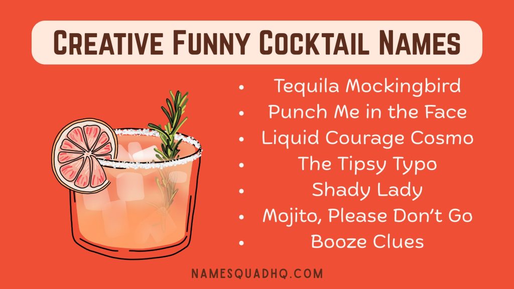 Creative Funny Cocktail Names